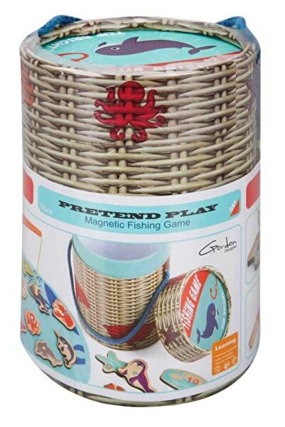 SAZE Sunman Ahşap Mıknatıslı 19 Parça Balık Oyunu |1 Adet|