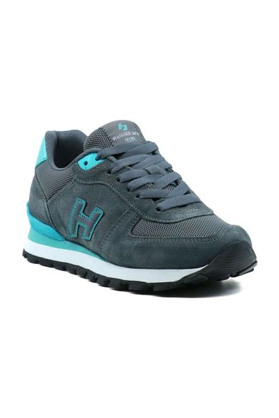 Hammer Jack Comfortable Women's Lifestyle Sneaker Sports Shoes Genuine Leather Gray Turquoise 19250