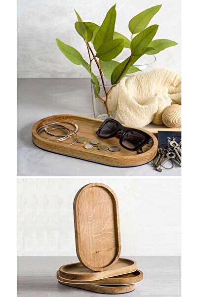 Doğal Life Ahşap Antre Anahtarlık / Çerezlik 2li Set / Organizer