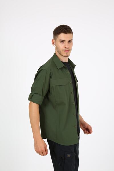 ModaCanel Monel Outdoor Green Tactical Shirt Tactical Clothing Ripstop Shirt