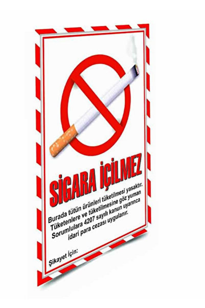 Vice Sigara Içilmez Pvc Uyarı Levhası 30x42 cm