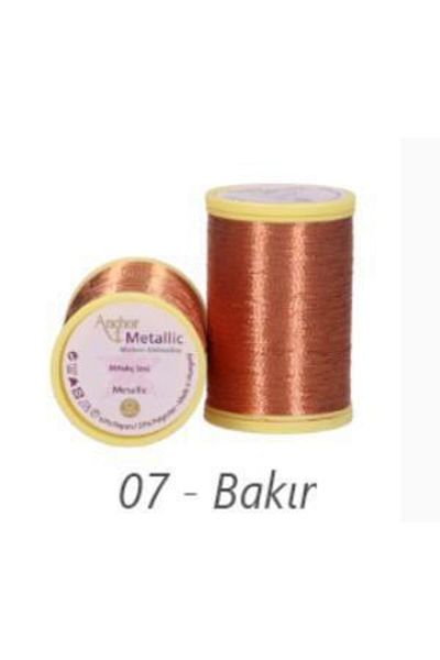Anchor Anchor Glitter Thread Metallic Hand Embroidery Glitter 10 gr Small 14 - 3 Ply-07 - Copper