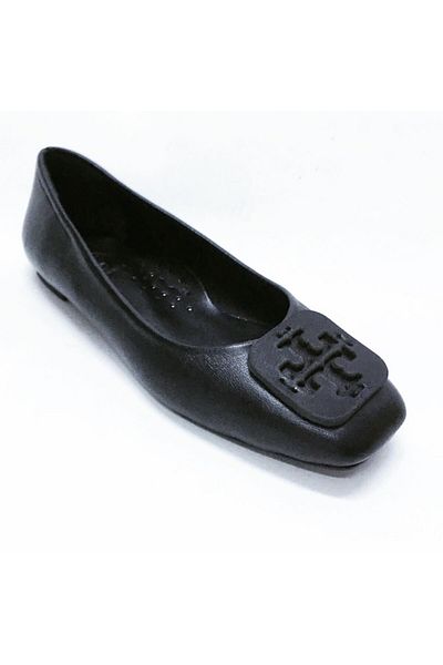 stok83 Balerini negri din piele naturală pentru femei