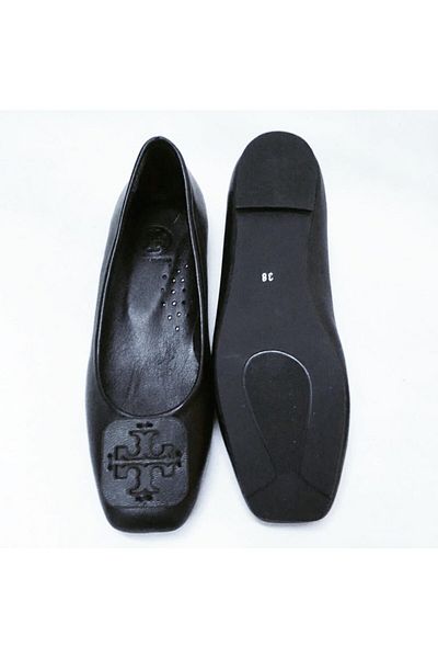 stok83 Balerini negri din piele naturală pentru femei