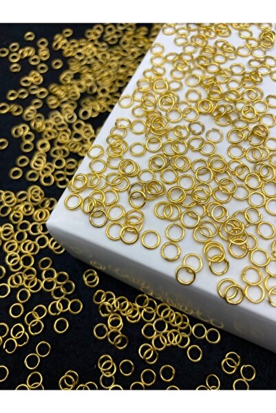 Hedef Bijuteri 25gr Gold / Altın Sarısı Renk 5mm Metal Takı Yapım Halkası ,klips Halka (~500 Adet)