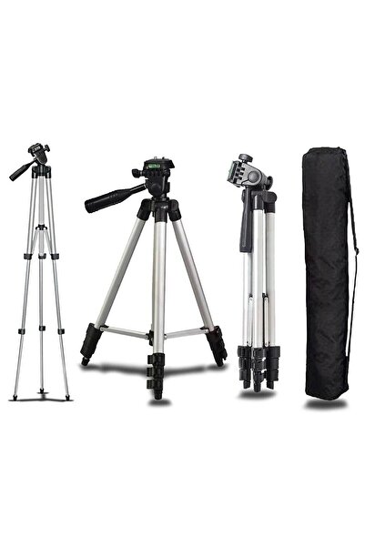 MEZİGARC Universal Profesyonel Fotoğraf Video Çekimi İçin Alüminyum 102cm Ayaklı Tripod Kamera Telefon Tutucu