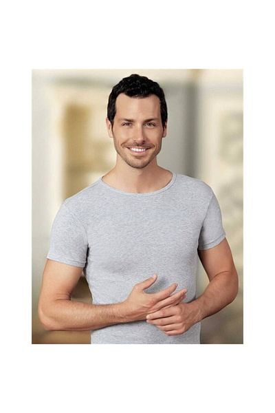 GÜMÜŞ Men's Sports Sleeve Undershirt 3-Piece Gray