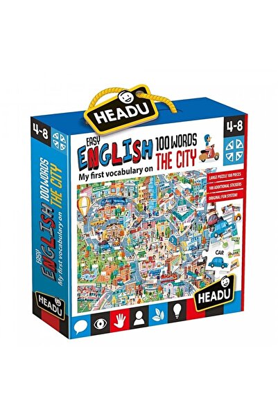 Headu Puzzle Headu Teacher Tested - Orasul, 100 Words in English, 108 Pieces