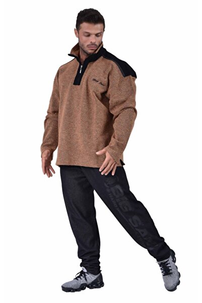 Big Sam Kahverengi Oduncu Kışlık Body Sweatshirt 4604