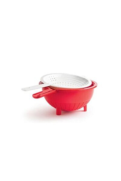 Tupperware Double Strainer Red