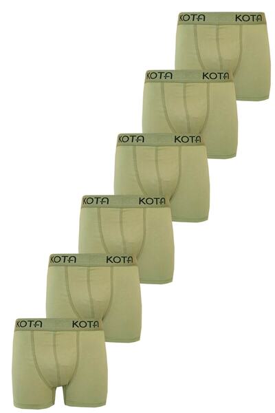 KOTA Ανδρικά μποξεράκια Lycra 6 τεμαχίων, βαμβακερά εύκαμπτα, άνετα, πολύχρωμα πόδια