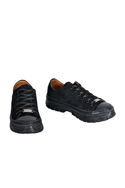 NOOSY Γυναικείο Sneaker από Γνήσιο Δερμάτινο Μαύρο