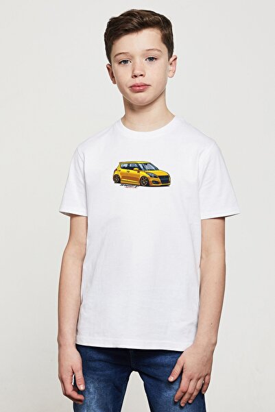 QIVI Unisex dečija bela majica