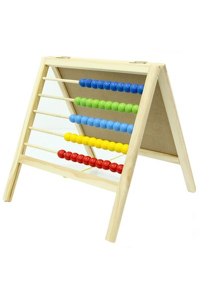 niloyuncak Double Sided Mini Writing Board - Wooden Magnetic Abacus