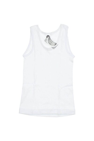 GÜMÜŞ Girl's Plain Piping Undershirt with Wide Straps 3-Piece