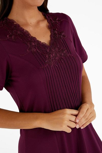 AYYILDIZ 4002 Plum Nightgown