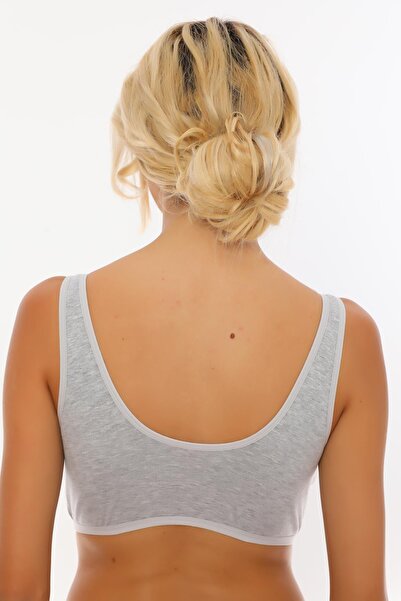 SEBOTEKS Cotton Ribbed Mother's Half Tank Top Bra 6020