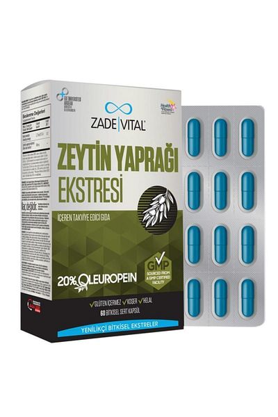 Zade Vital Supplement Food with Olive Leaf Extract 60 Capsules