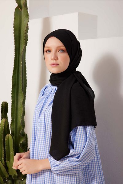 Gülsoy Premium Jazz Black Shawl - Women - 01