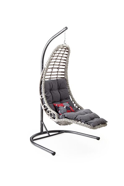 Capri Swing Bodrum Tekli Rattan Bahçe Balkon Salıncağı