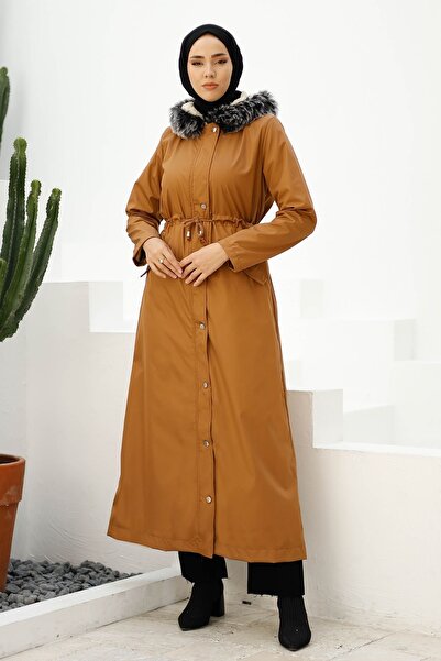 InStyle Fur-lined Fleece Long 2002 Coat - Mink