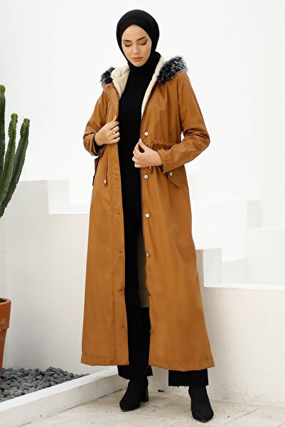 InStyle Fur-lined Fleece Long 2002 Coat - Mink