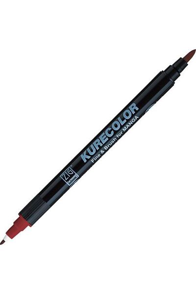 Zig Zıg Kurecolor Cartoonist Fine & Brush Marker Cnkc2200 Double Ended Manga and Graphic Marker No:268 Deep