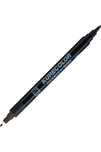 Zig Zıg Kurecolor Cartoonist Fine & Brush Marker Cnkc2200 Double Ended Manga and Graphic Marker No:w11 Warm