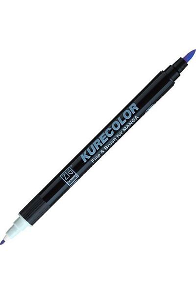 Zig Zıg Kurecolor Cartoonist Fine & Brush Marker Cnkc2200 Double Ended Manga and Graphic Marker No:341 Shado