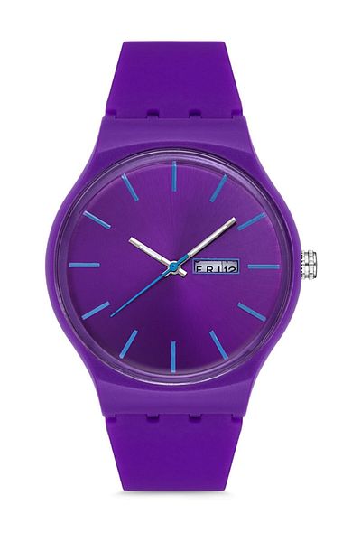 Ricardo Unisex Wristwatch with Silicone Cord Calendar - Purple