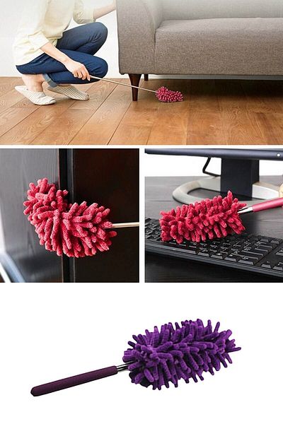 Buffer 3 Telescopic Microfiber Practical Extendable Dusting Brush Apparatus