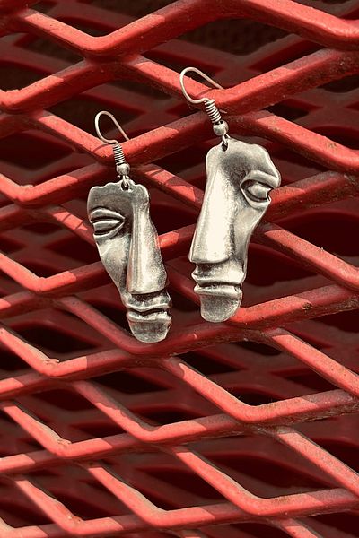 CAPO by Aytaç Yamaç Half Face Figure Earrings