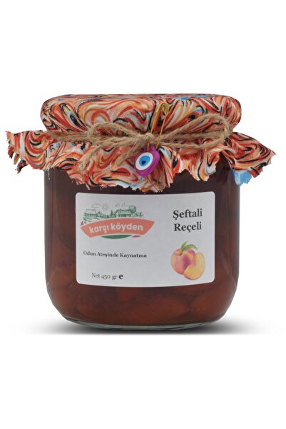 Karşı Köyden Şeftali Reçeli (450gr - Cam Kavanoz)