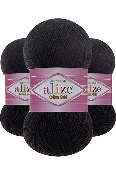 Alize Cotton Gold 60 (black) Amigurumi Thread 1 Piece