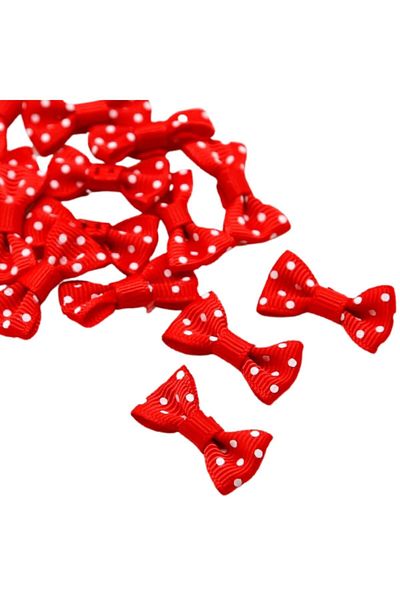 Yumuşakkeçe Grosgrain Bow Polka Dot 50 Pieces