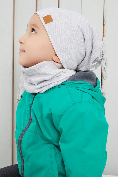 Babygiz Baby Boy Child Melange Rope Detailed Hat Beanie Neck Collar Cotton Camisole