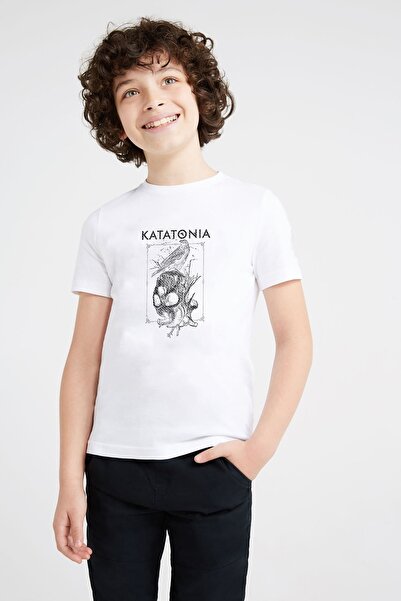 QIVI Unisex dečija bela majica kratkih rukava