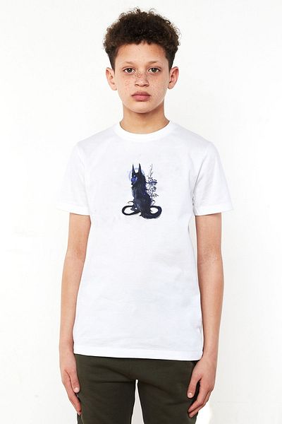 QIVI Tricou alb unisex pentru copii