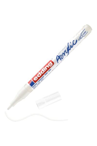 Edding Akrilik Marker Kalem 1-2 Mm Yuvarlak Uç Beyaz 5300-922