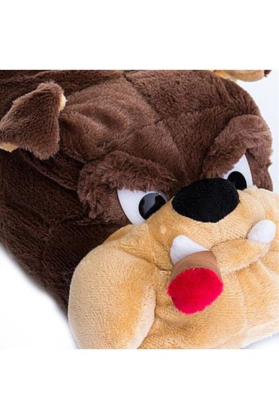 Twigy Yy0261 Дамски чехли Tw Bulldog-2 кафяви с фигурки на животни
