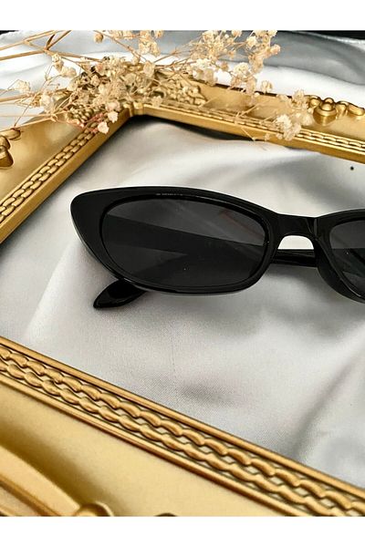 Goldmine Bella Vintage Cat Eye Sunglasses Black