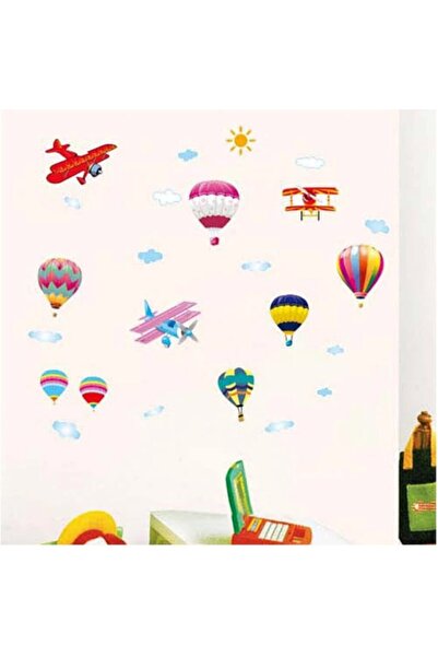 cosy home gift Children's Room Warm Colorful Flying Balloons Airplane Wall St...