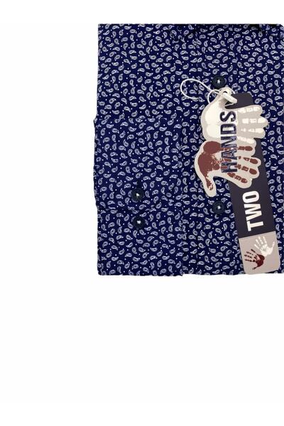 TWO HANDS Чоловічі Slim Fit темно-сині гольфи Сорочка