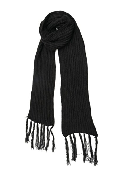 PAKER GİYİM Eșarfă tricotată SİLAH cu ciucuri negre de damă