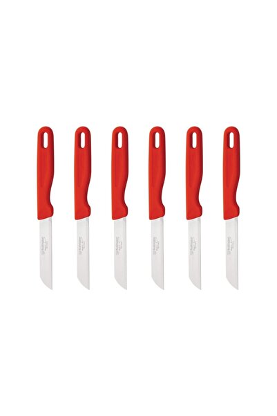 Solingen Sas Hausgerate Delik Saplı Meyve Bıçağı 6'lı Takım Kırmızı
