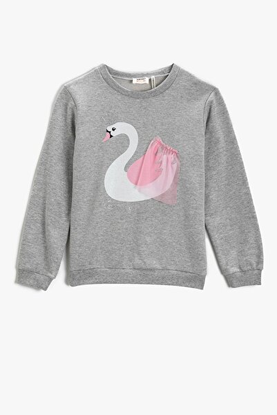 Koton Graues Sweatshirt für Mädchen 2KKG17653OK
