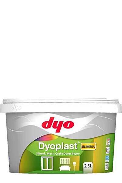 Dyo Plast Silikonlu Mat Iç Cephe Duvar Boyası 0001 Beyaz 2,5 Lt