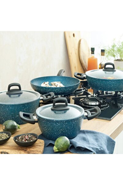 Emsan Shinning 7 Parça Granit Tencere Seti Safir