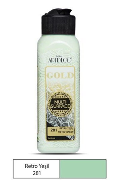 Artdeco Gold Multi Surface Akrilik Boya 140 ml. 281 RETRO YEŞİL