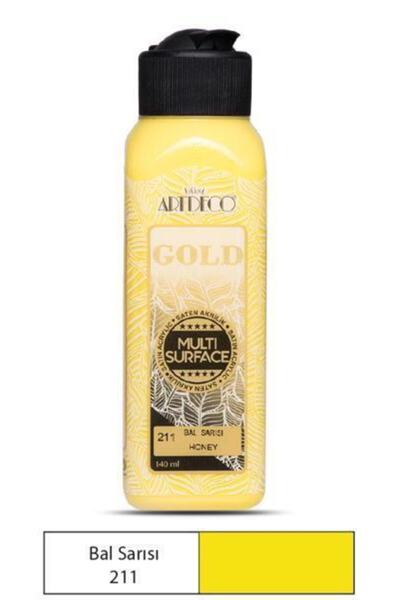 Artdeco Gold Multi Surface Akrilik Boya 140 ml. 211 BAL SARISI